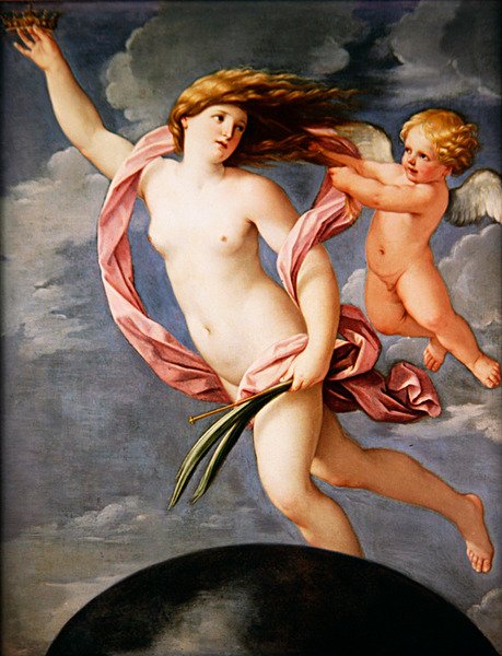 带皇冠的福尔图纳（布面油画） 作者 吉多·雷尼（Guido Reni）