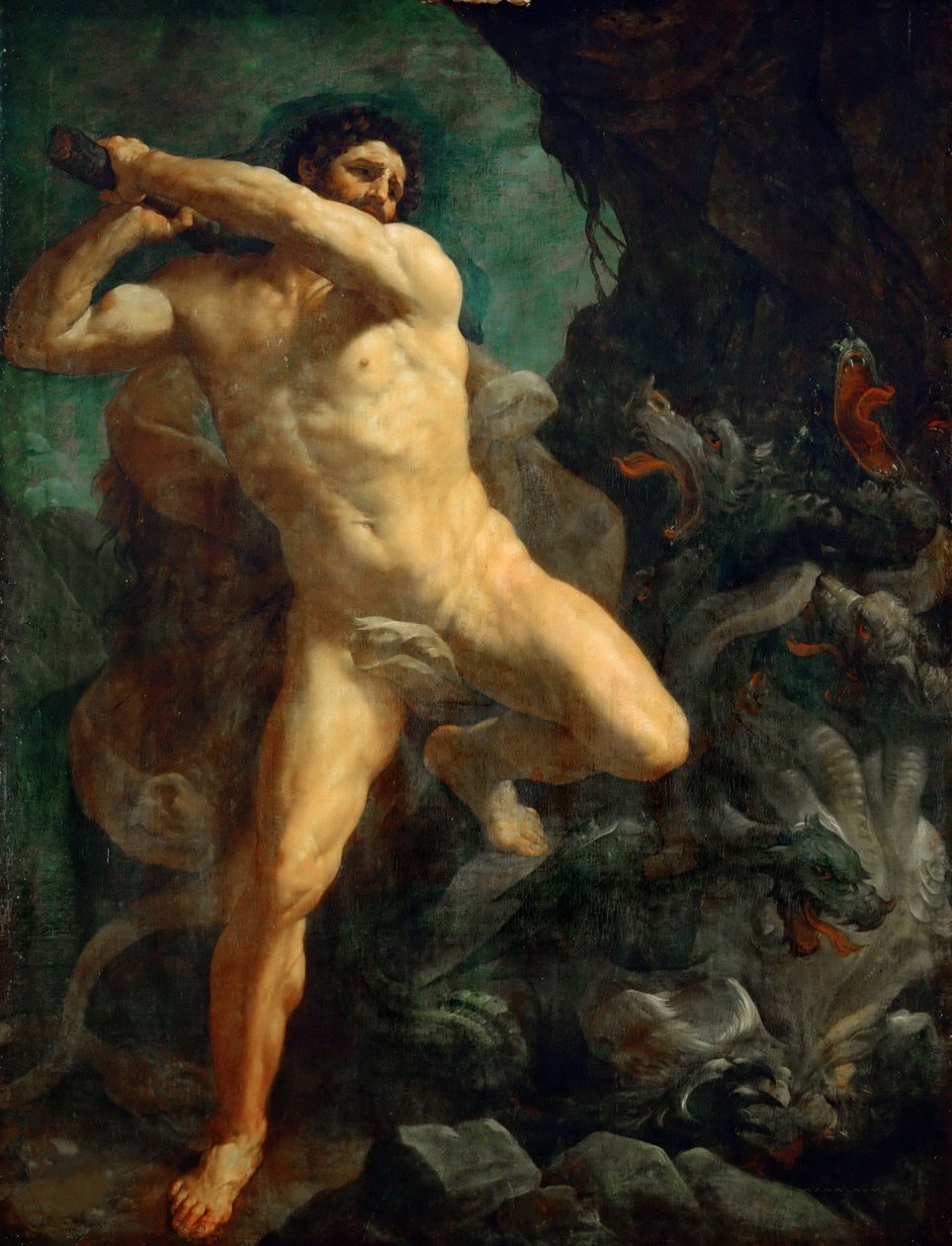 赫拉克勒斯（Hercules）杀死莱纳（Lerna）的九头蛇（Hydra），1620年至1621年。 作者 吉多·雷尼（Guido Reni）