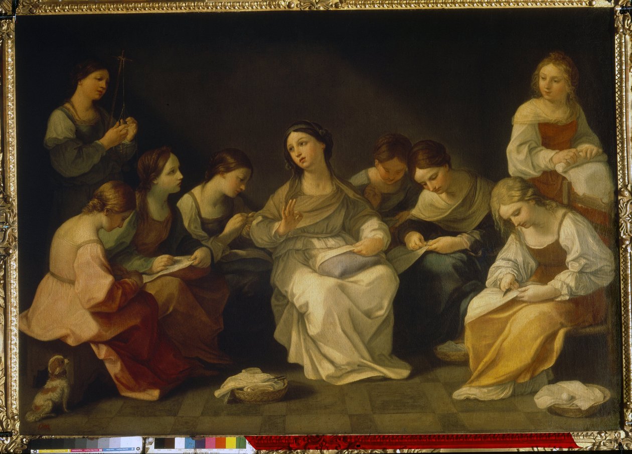 圣母的教育吉多-雷尼（1575-1642 年）的画作，布面油画 作者 吉多·雷尼（Guido Reni）