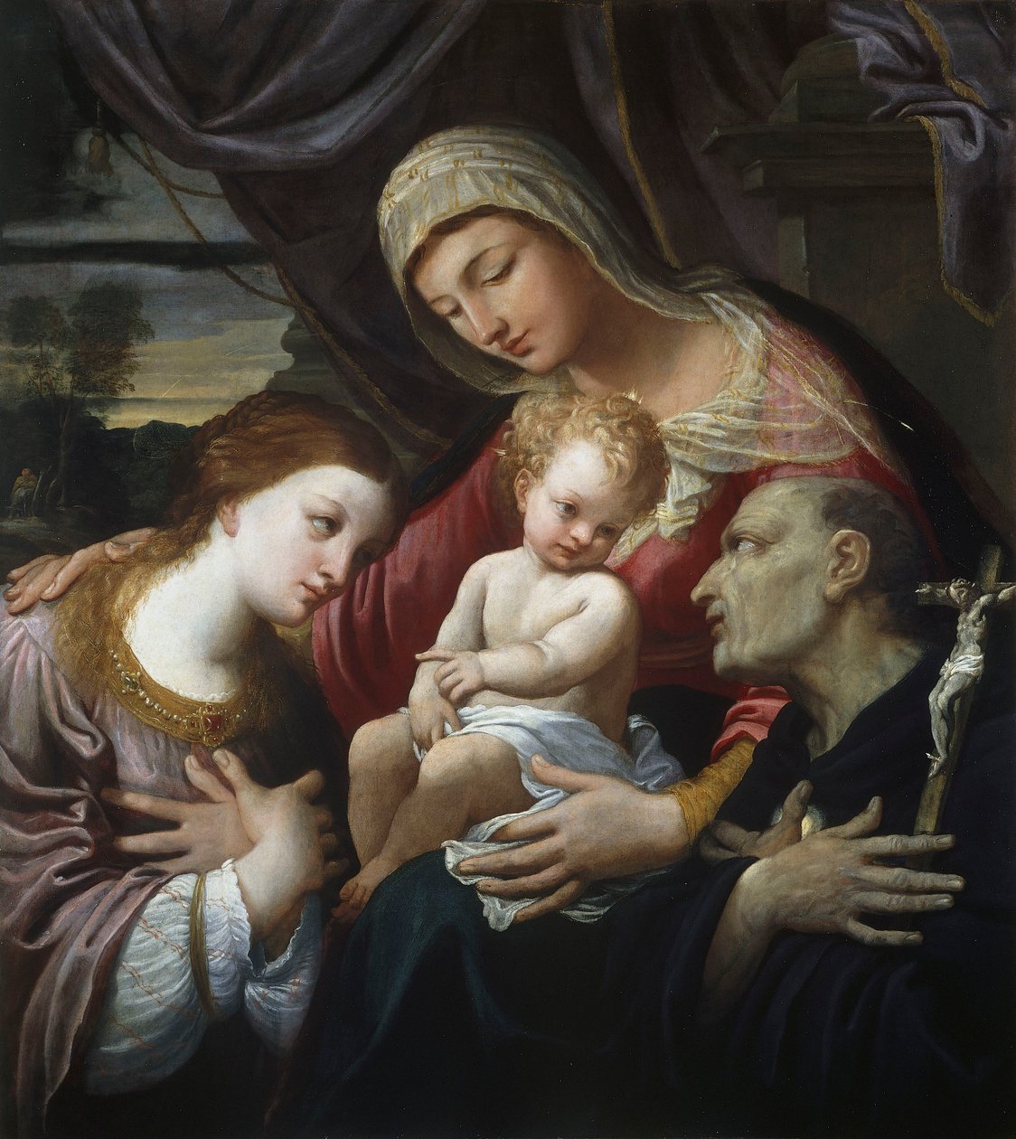 圣母与圣子》，吉多-雷尼（1575-1642 年）创作，布面油画 作者 吉多·雷尼（Guido Reni）