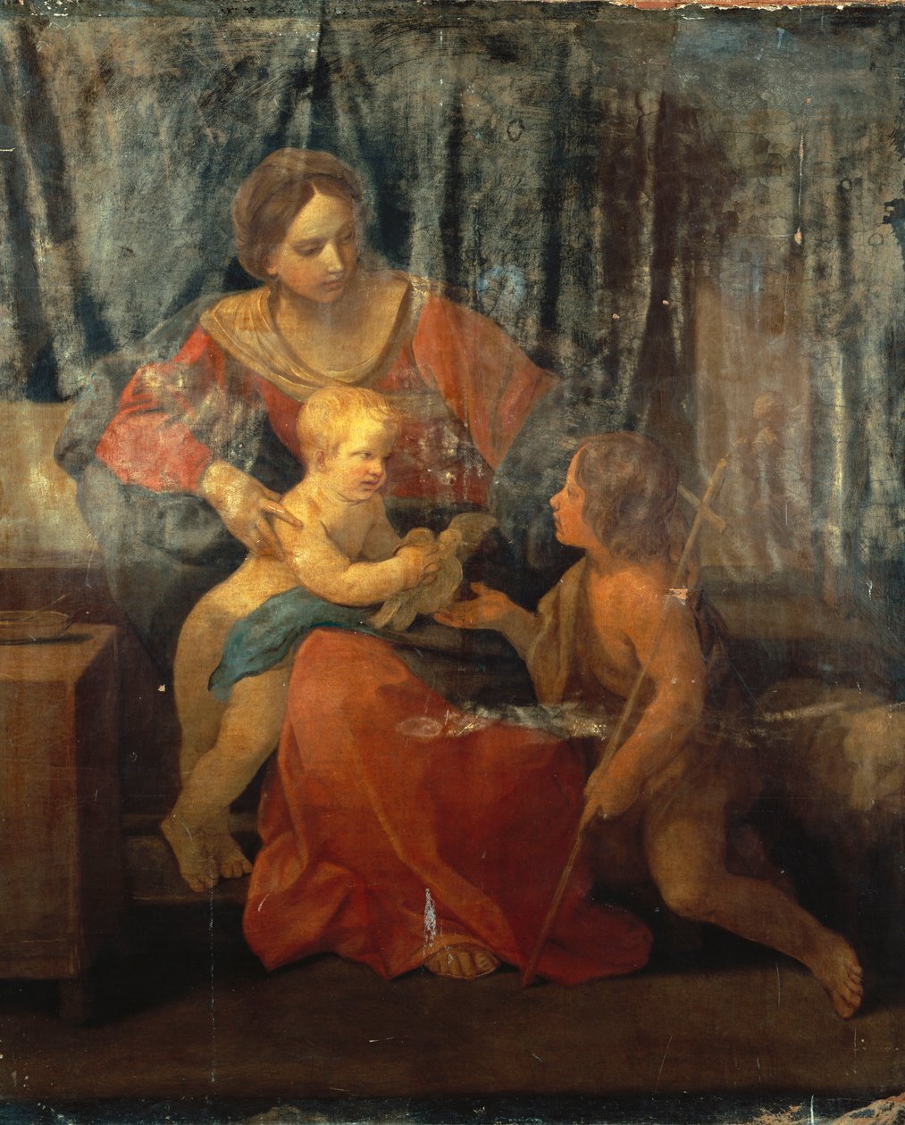 圣母子与浸信会圣约翰在室内，c.1640 作者 吉多·雷尼（Guido Reni）
