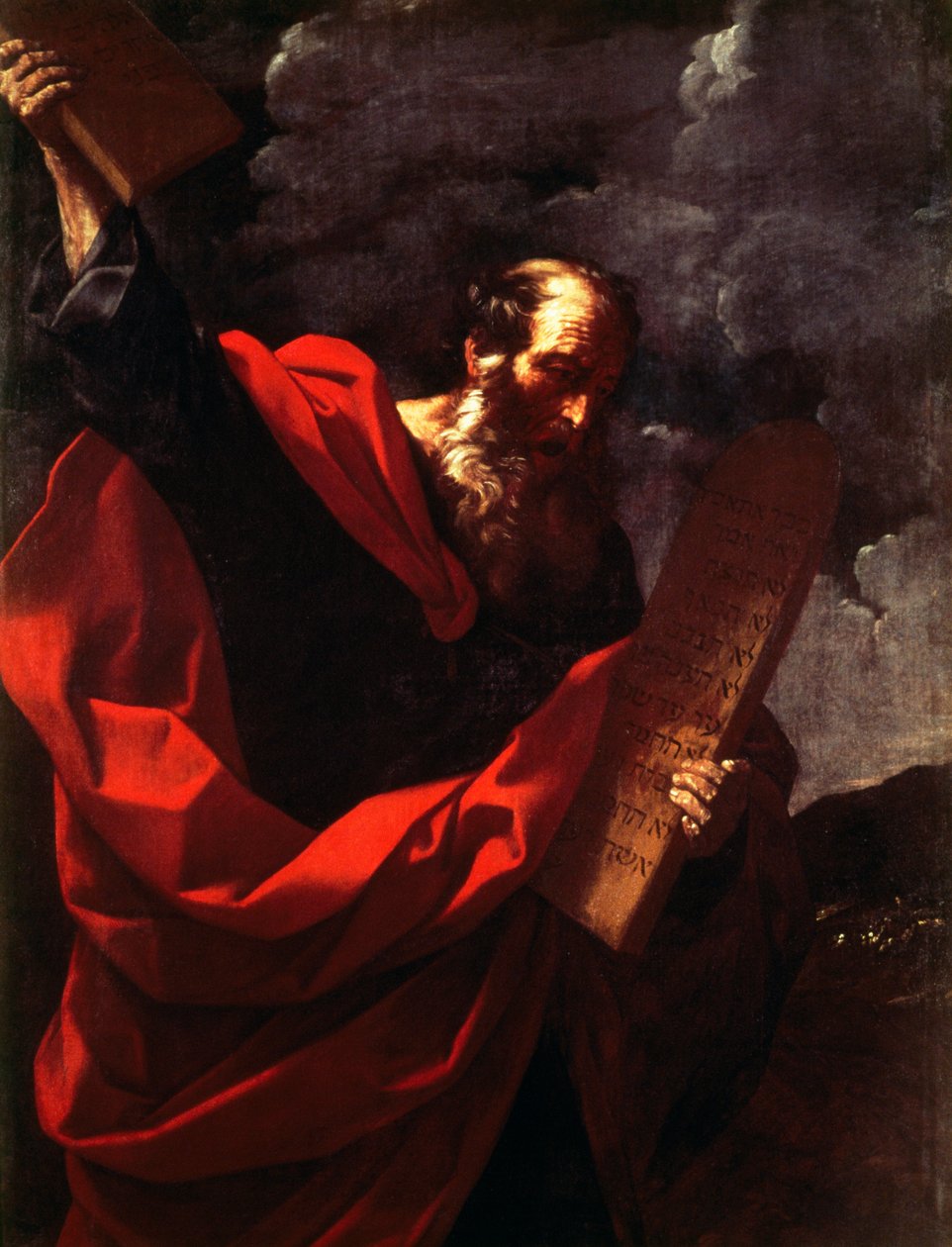 摩西与律法书简 作者 吉多·雷尼（Guido Reni）