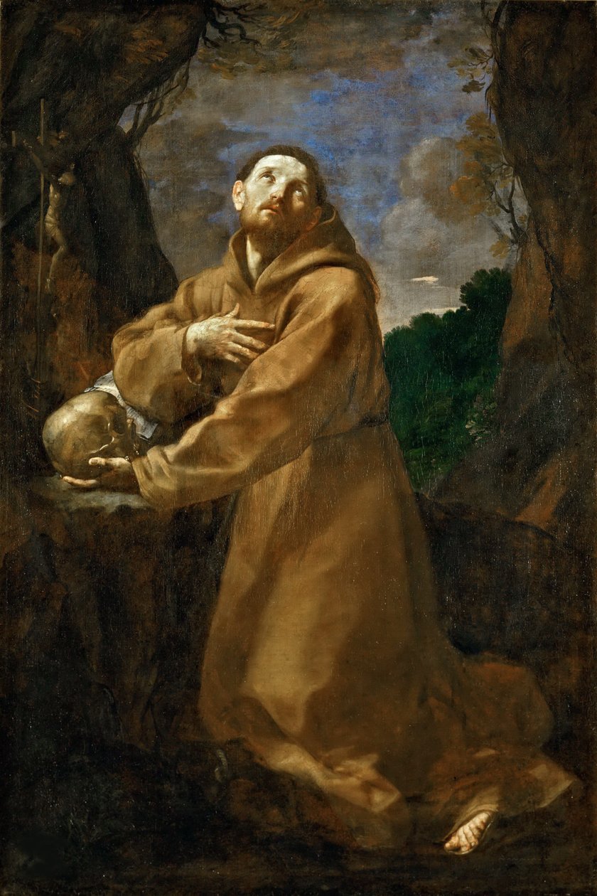 迷魂药中的阿西西圣法兰西斯c。 1615。 作者 吉多·雷尼（Guido Reni）