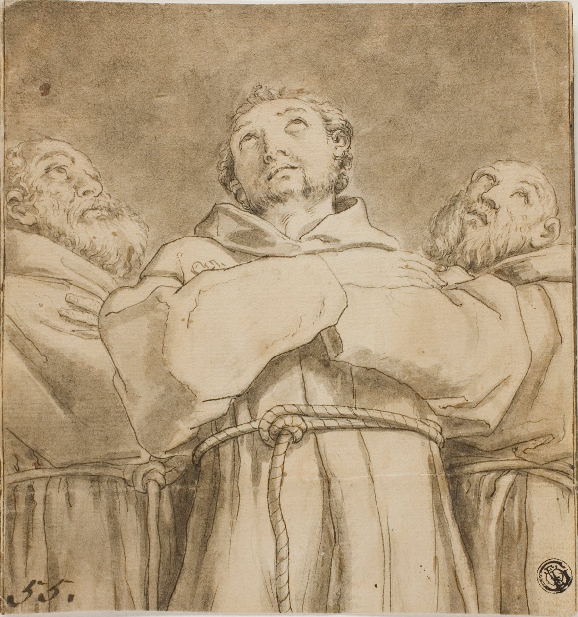 阿西西的圣方济各与他的两名修道士 作者 吉多·雷尼（Guido Reni）