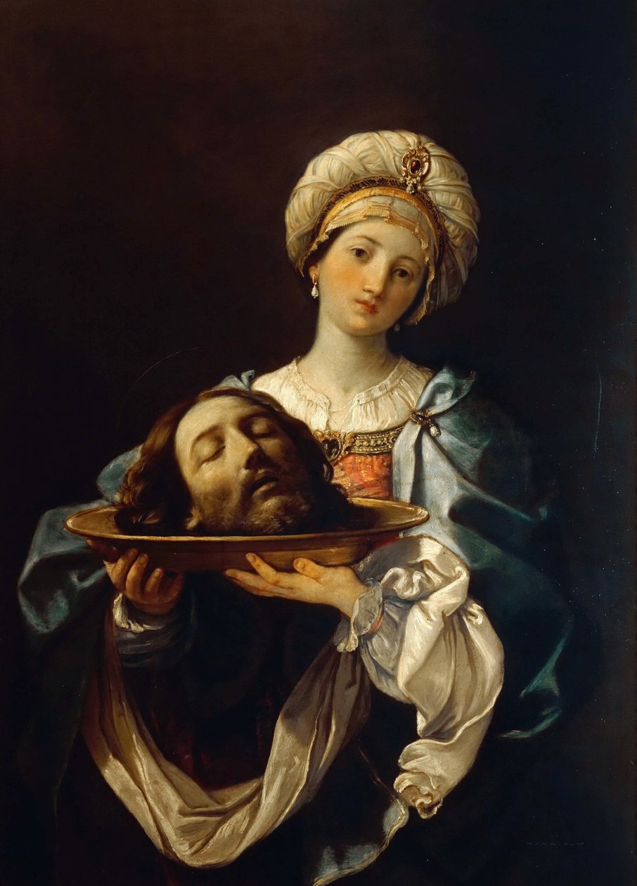 萨洛米抱着施洗者约翰的头，约1638年。 作者 吉多·雷尼（Guido Reni）