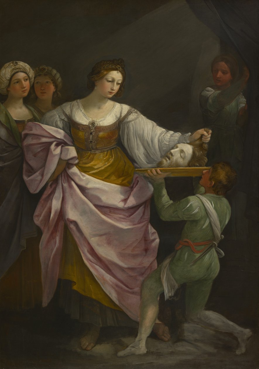 莎乐美与施洗者圣约翰的头，约1639-42年 作者 吉多·雷尼（Guido Reni）