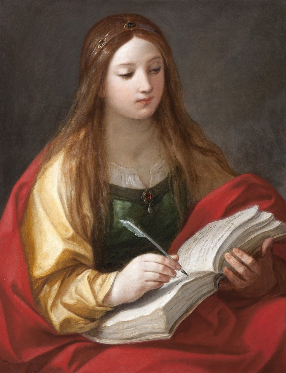 Sibylle - Sibyl par Reni, Guido (1575-1642).布面油画，热那亚新街博物馆，热那亚 作者 吉多·雷尼（Guido Reni）