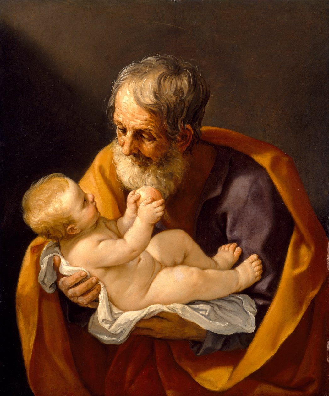 圣约瑟夫和基督的孩子，1634-40 作者 吉多·雷尼（Guido Reni）