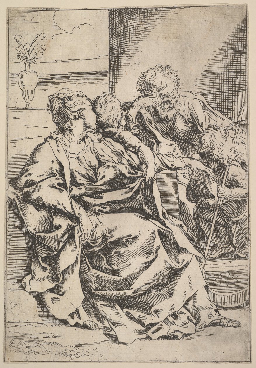 神圣家族，约。 1595-1600。 作者 吉多·雷尼（Guido Reni）
