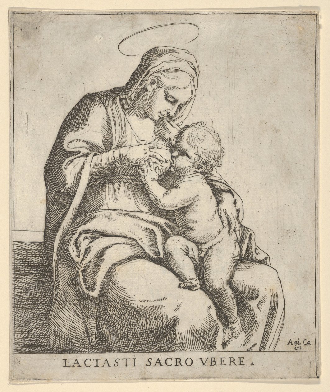 护理婴儿基督的圣母，约1590-1610年。 作者 吉多·雷尼（Guido Reni）