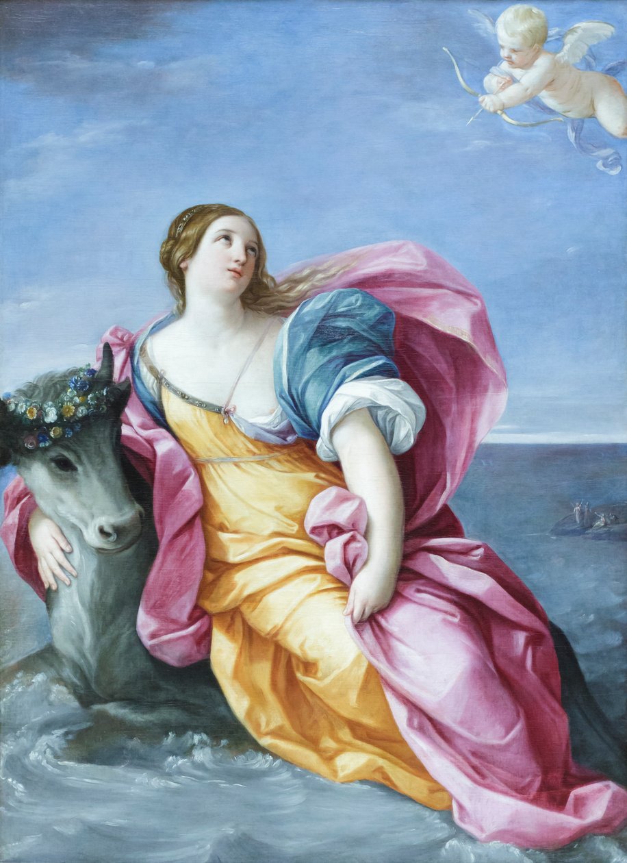 强奸欧罗巴》，约 1637-39 年（布面油画） 作者 吉多·雷尼（Guido Reni）