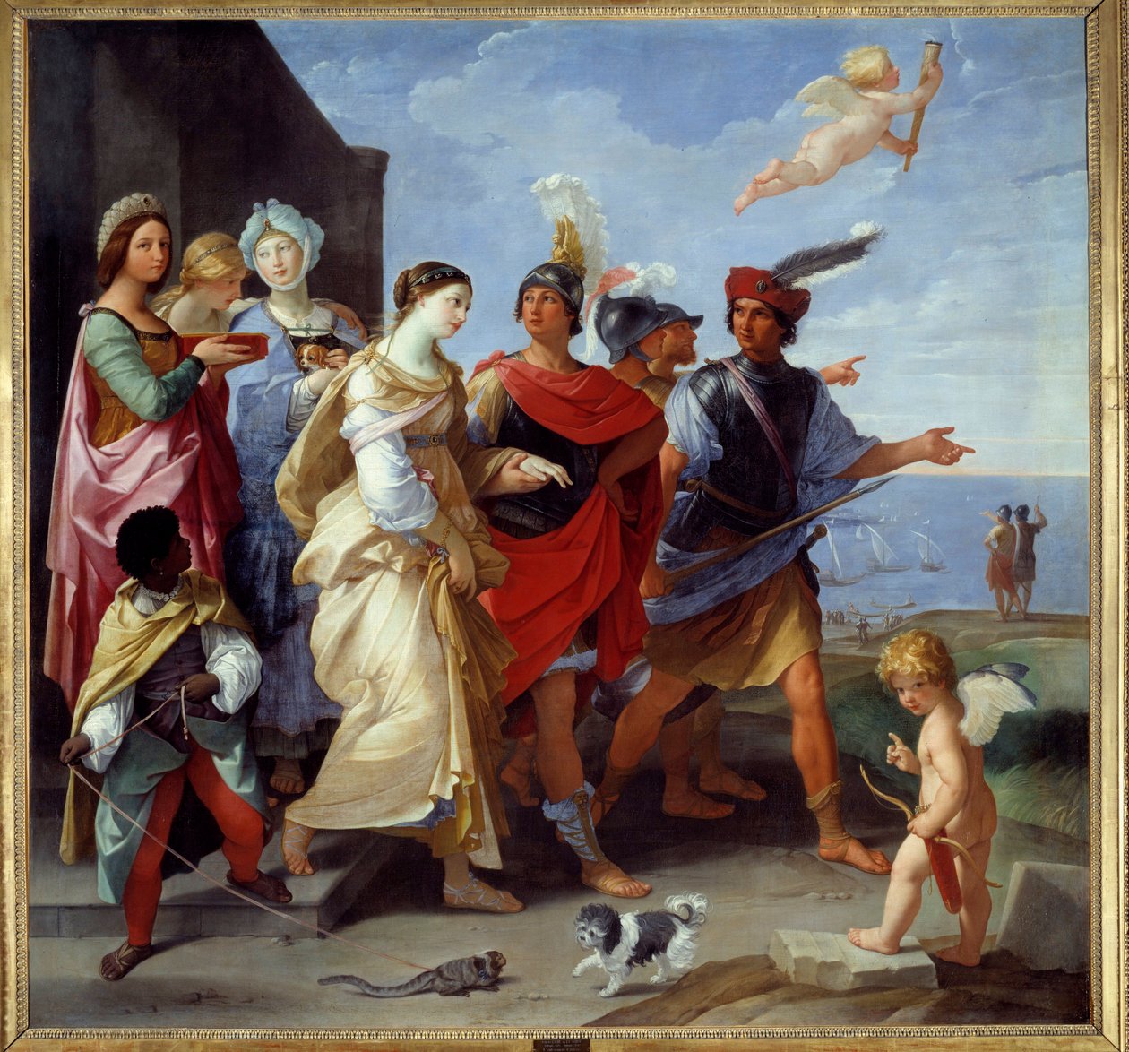 特洛伊战争：Guido Reni dit Le Guide (1575-1642) 1631 Sun 的“绑架海伦”画作。 2,53x2,65 m 作者 吉多·雷尼（Guido Reni）