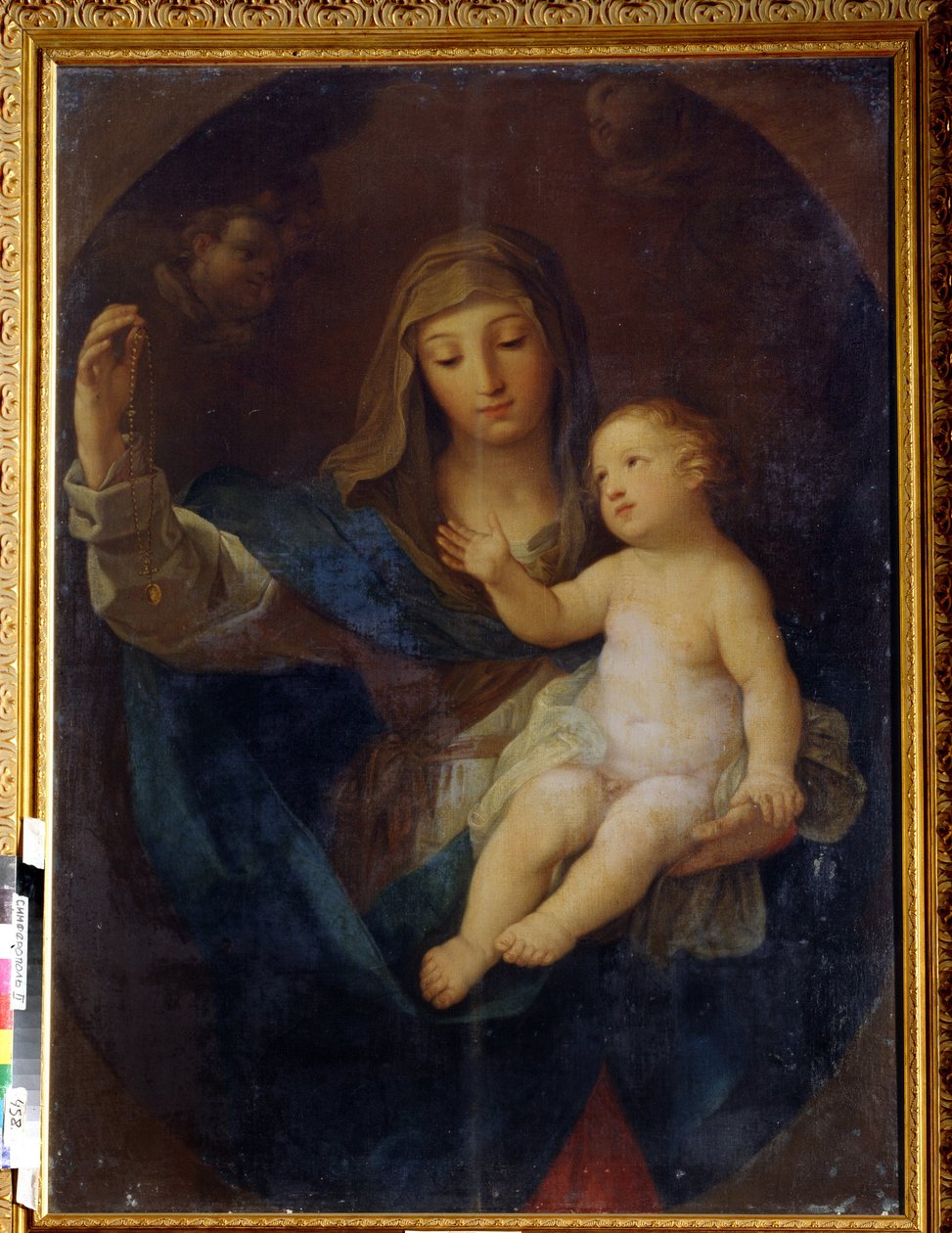 圣母和孩子Guido Reni（1575-1642 年）的作品。布面油画。意大利艺术，巴洛克风格。乌克兰辛菲罗波尔地区艺术博物馆 作者 吉多·雷尼（Guido Reni）
