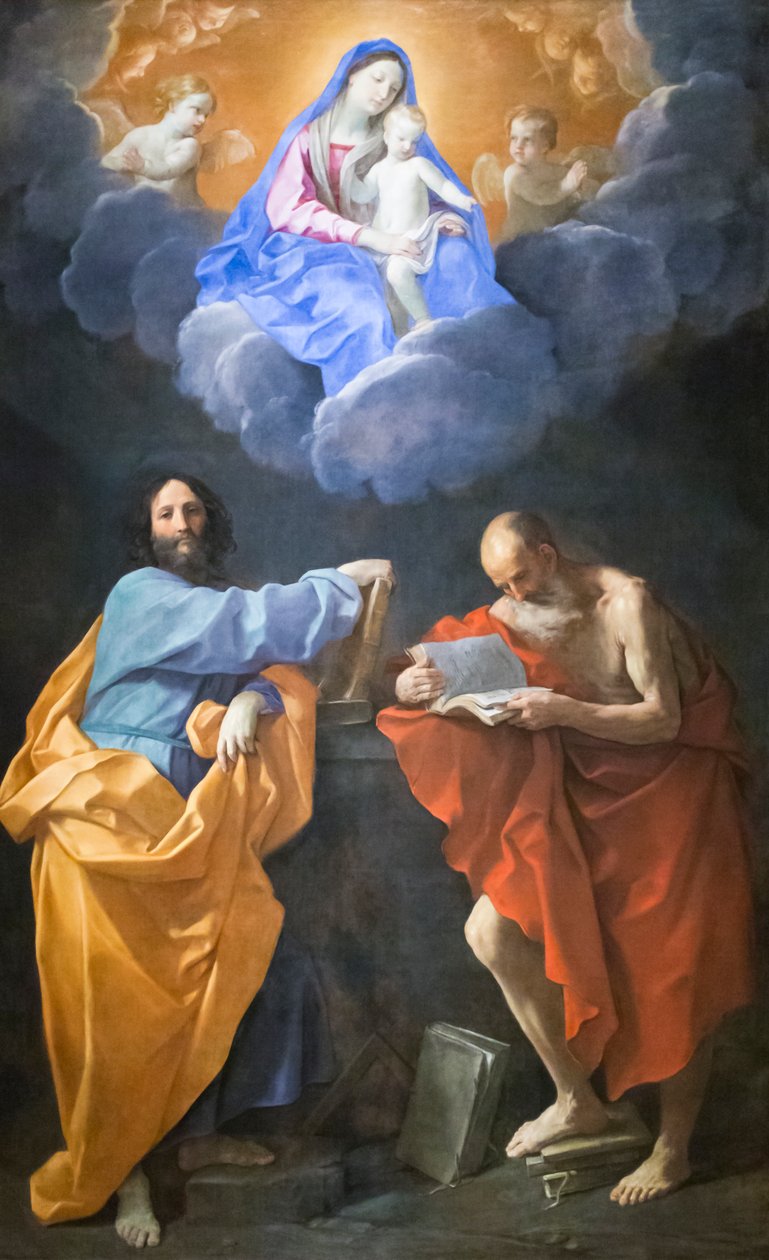 圣母与圣托马斯和杰罗姆的荣耀（布面油画） 作者 吉多·雷尼（Guido Reni）