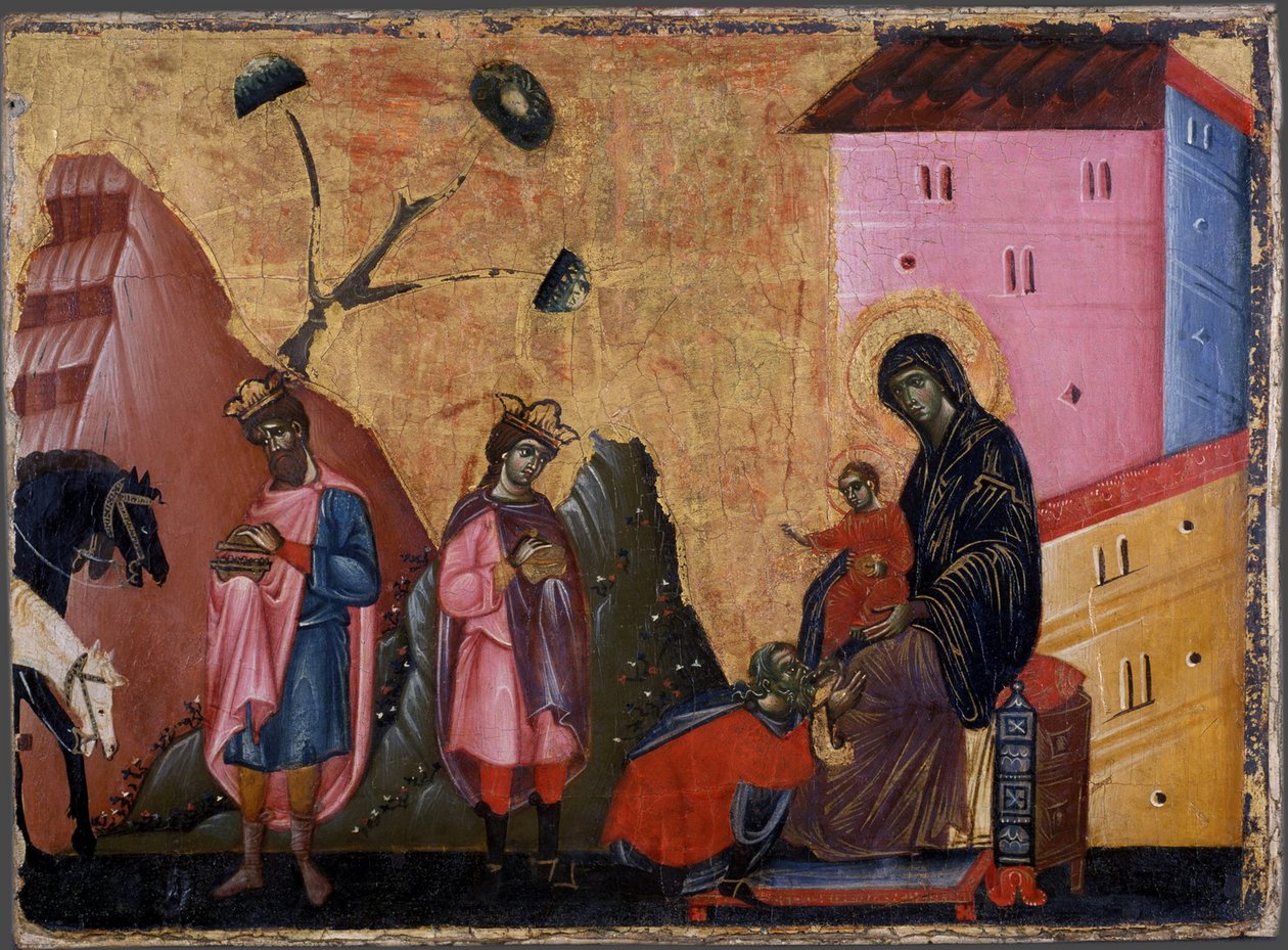 贤士的崇拜c。 1280 作者 吉多·达·锡耶纳（Guido da Siena）