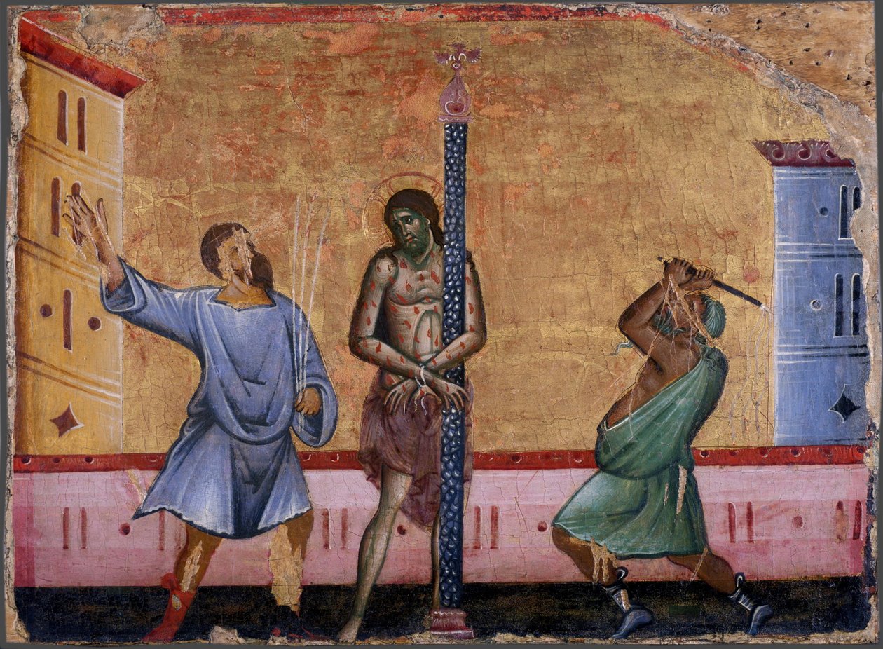 基督鞭打c。 1280 作者 吉多·达·锡耶纳（Guido da Siena）