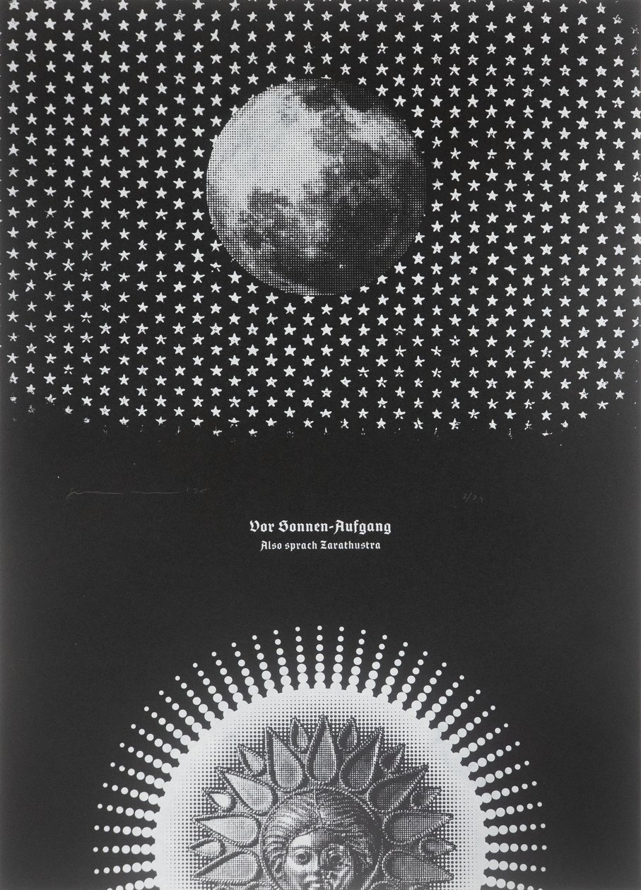 日出之前，查拉图斯特拉如是说，2025 年（丝网版画） 作者 吉尔赫姆·庞特斯（Guilherme Pontes）