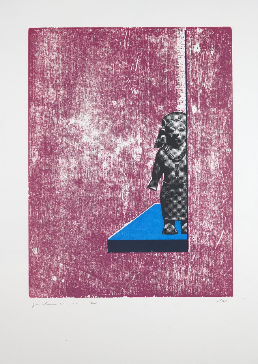 Invisible Room Nº1, 2019 (woodcut and silkscreen) 作者 吉尔赫姆·庞特斯（Guilherme Pontes）