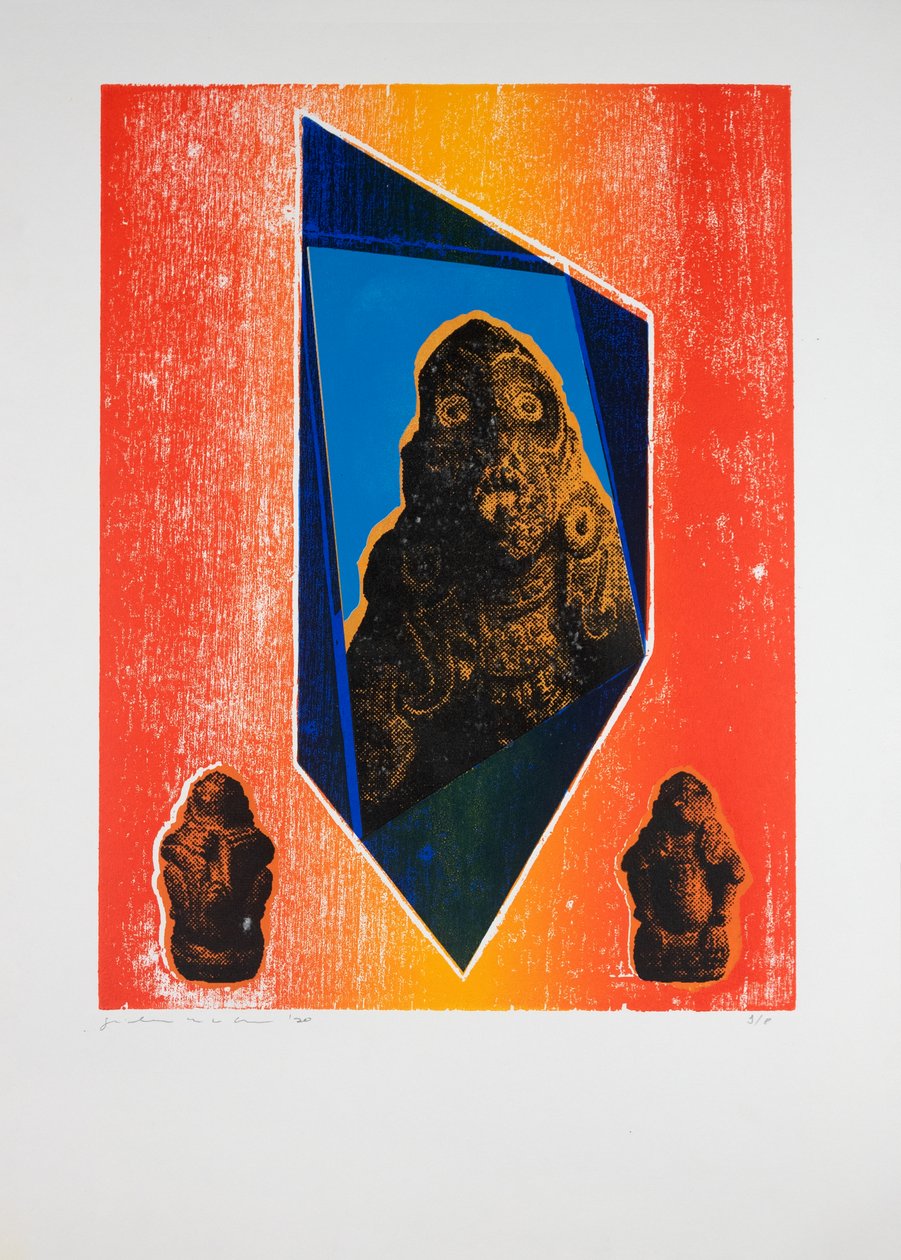 隐形房间Nº9，白色，2019（木刻和丝网版画） 作者 吉尔赫姆·庞特斯（Guilherme Pontes）