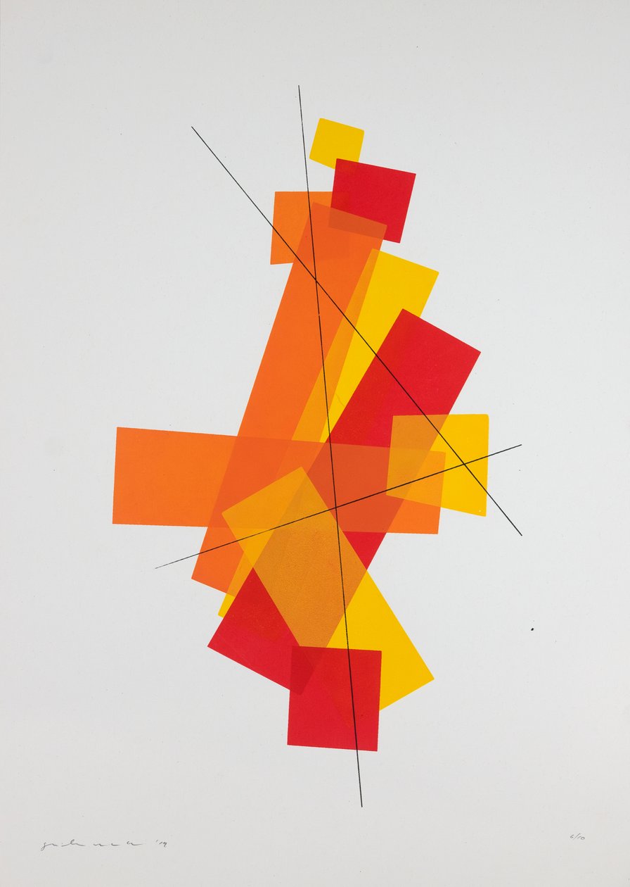运动 Nº8，2019 年（丝网版画） 作者 吉尔赫姆·庞特斯（Guilherme Pontes）