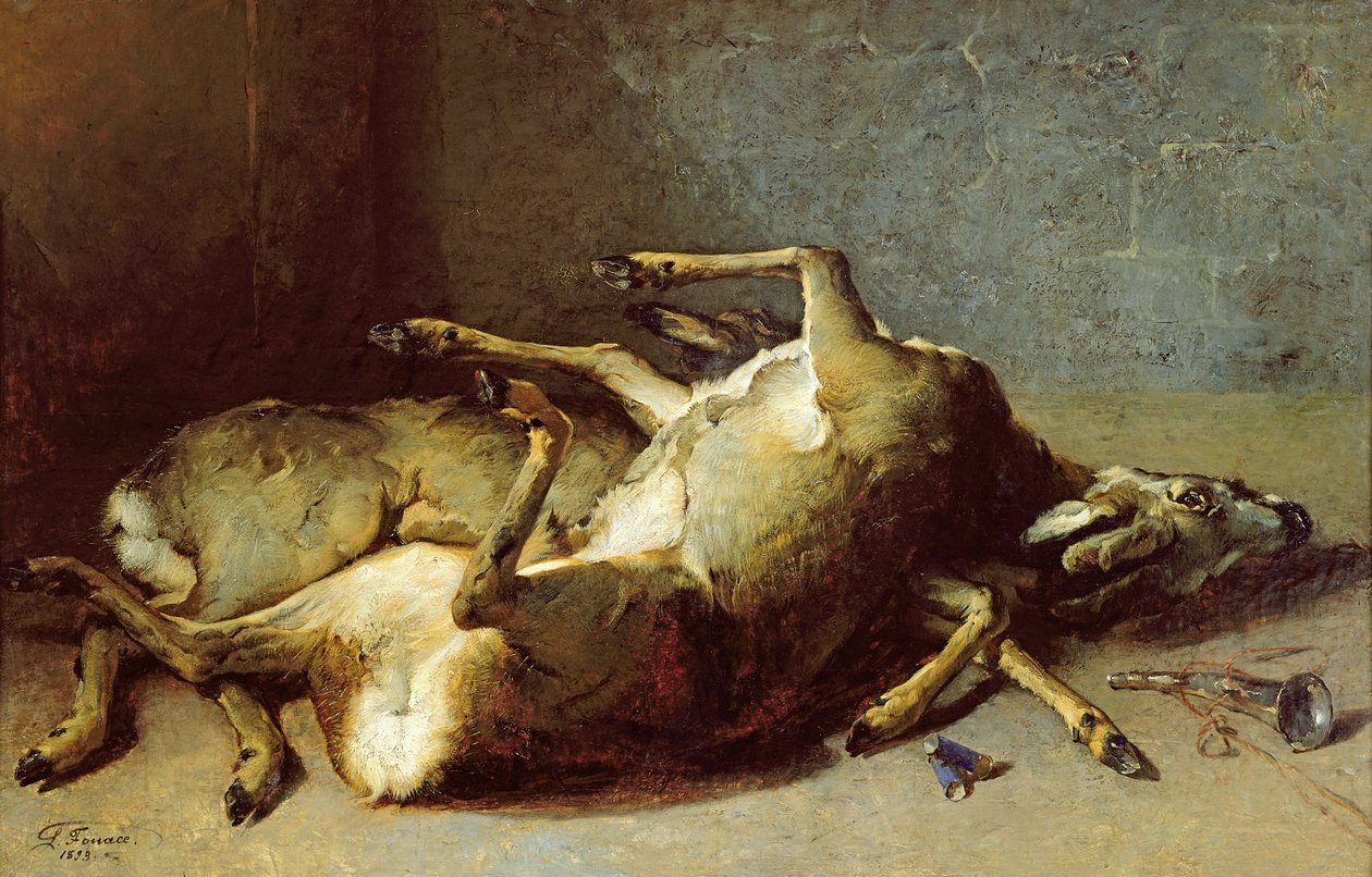獐鹿，1893年 作者 纪尧姆·罗曼·富阿塞