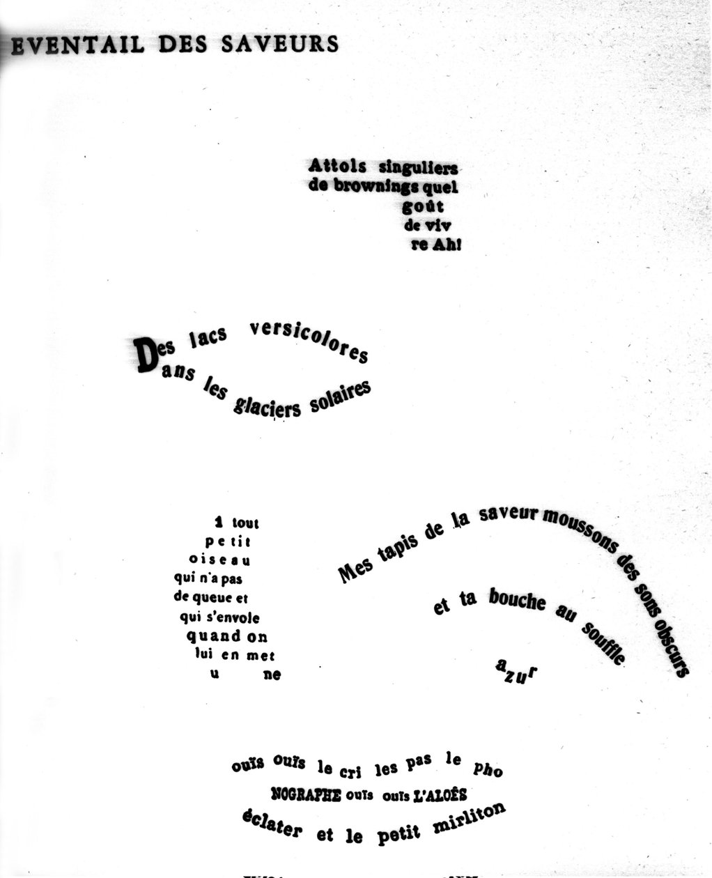 纪尧姆-阿波利奈尔（1880-1918）的书法作品，描绘了一张脸。"味道的事件" 作者 纪尧姆·阿波利奈尔