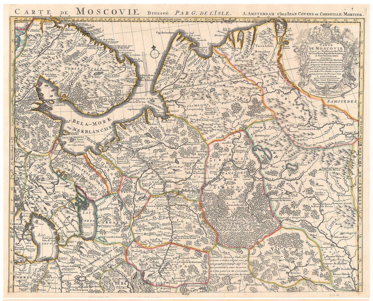 Map of Muscovy par Delisle (De L