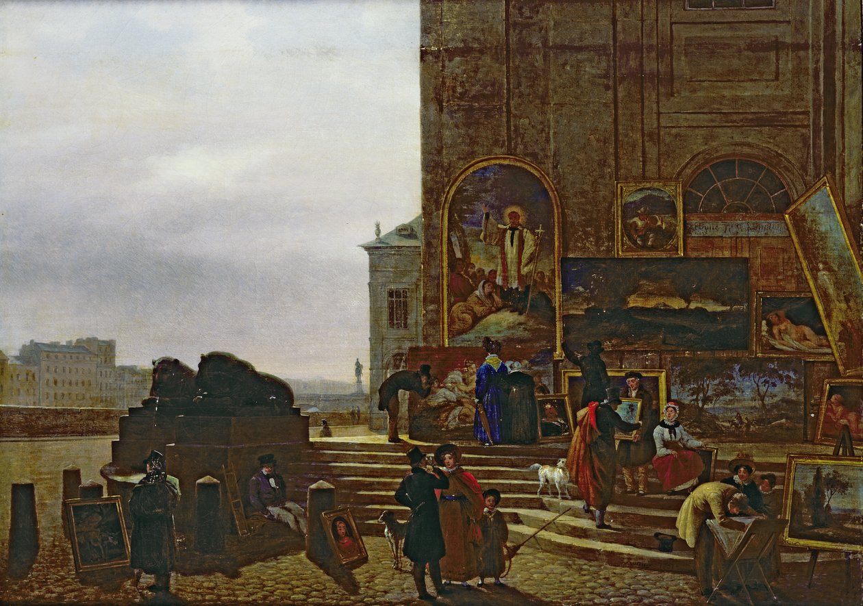 1837年在法兰西学院外卖画 作者 纪尧姆·弗雷德里克·罗米（Guillaume Frederic Ronmy）