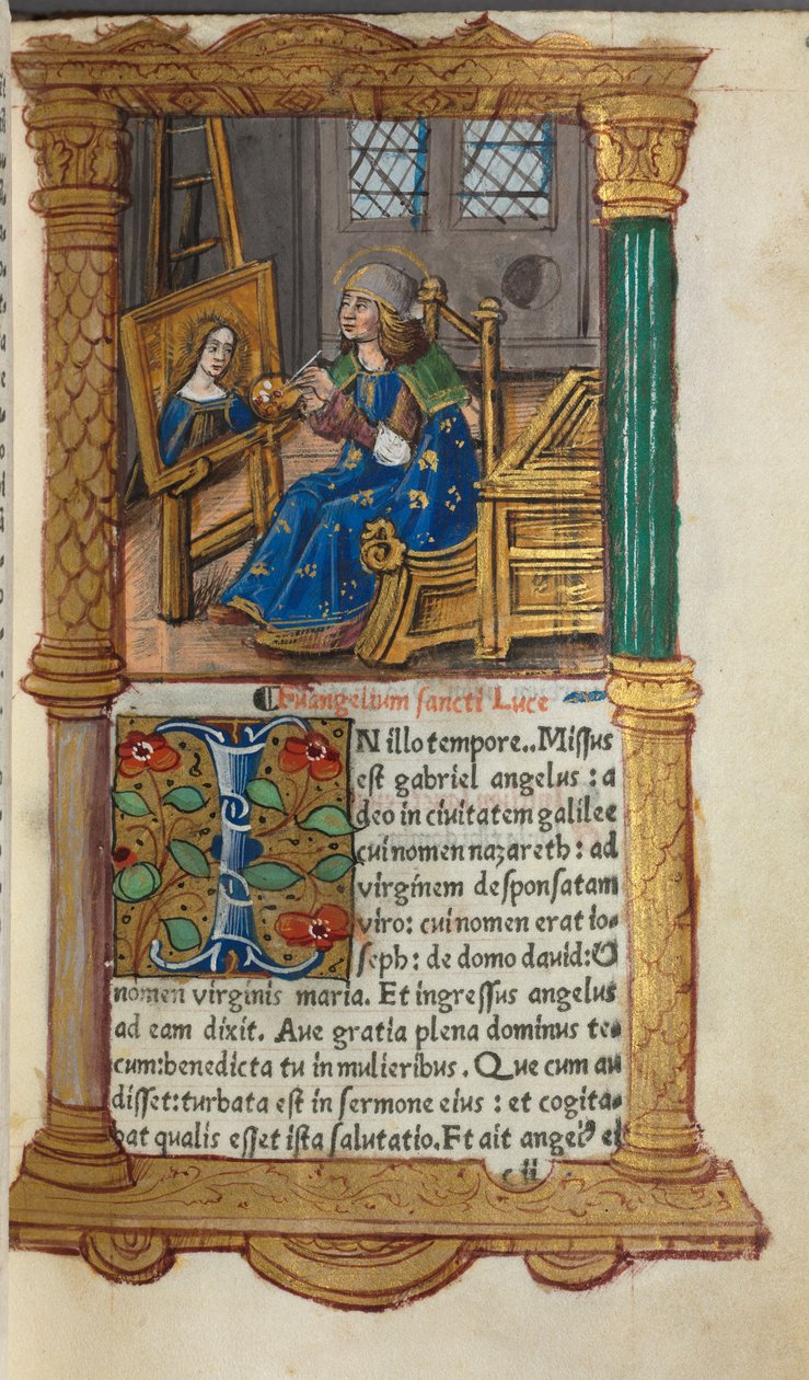 印刷版《时辰表》（罗马使用）： fol.18r, St. 作者 Guillaume Le Rouge