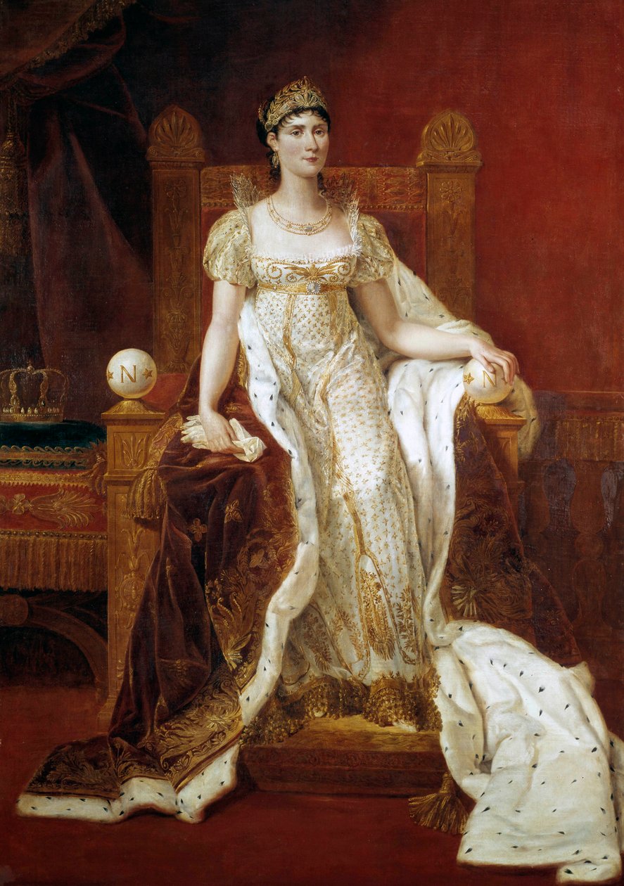 Josephine de Beauharnais 的全长肖像，法国的 Imperatrice (1763-1814) Guillaume Lethiere (1760-1832) 绘画，1807 年太阳。 2.15 x 1.49 m - 法国皇后（1763-1814 年）约瑟芬·德·博阿尔奈的全长肖像。 吉劳的绘画 作者 纪尧姆·莱瑟尔（Guillaume Lethiere）