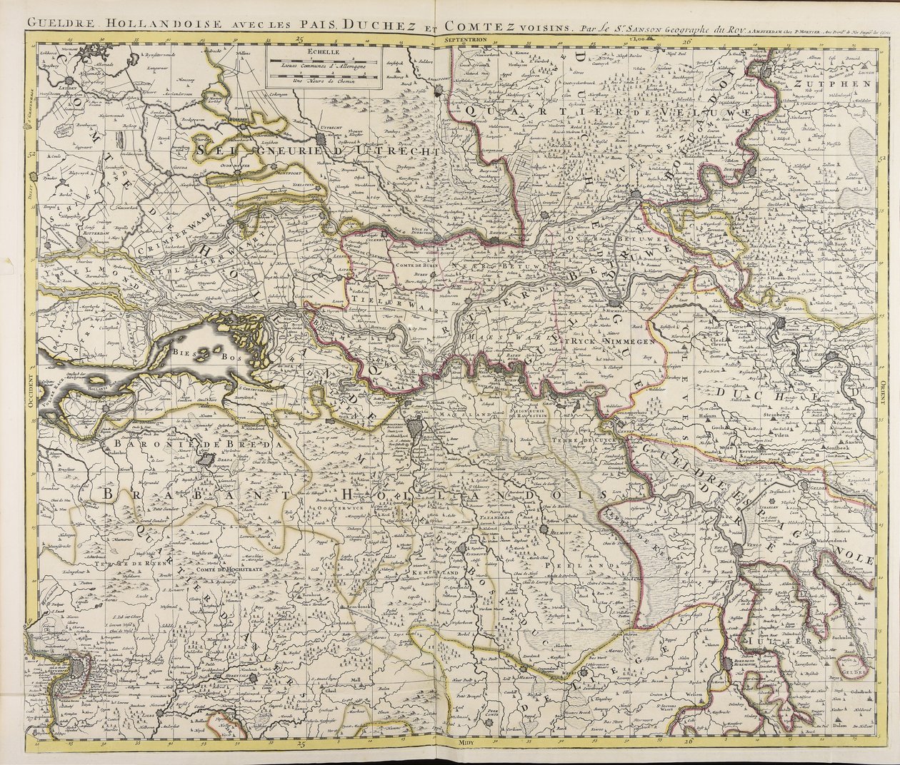 Gueldre hollandoise avec les pais, duchez et comtez voisins / par le sr.Sanson geographe du roy 作者 纪尧姆·桑森（Guillaume Sanson）