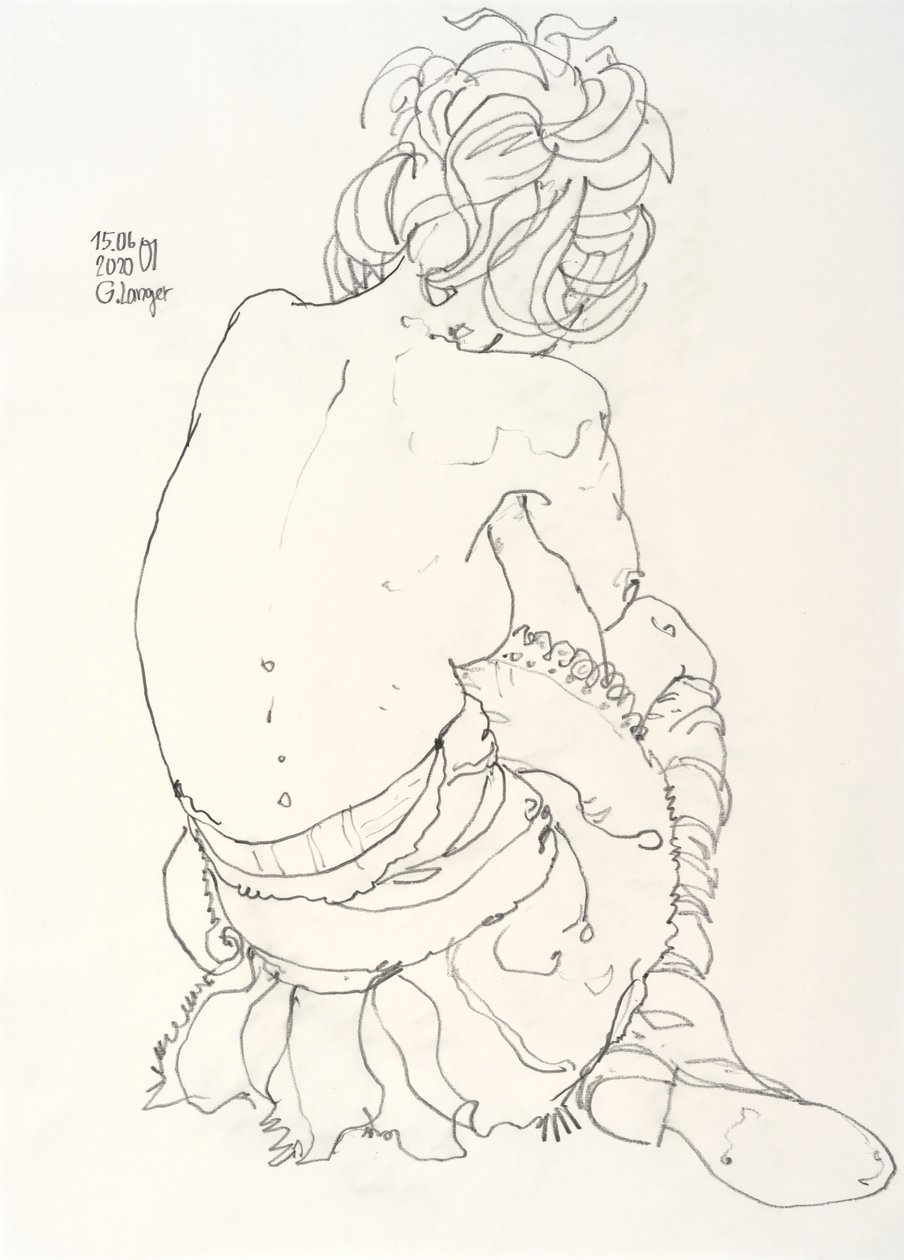 女性裸体，在时间的边缘 作者 甘特·兰格
