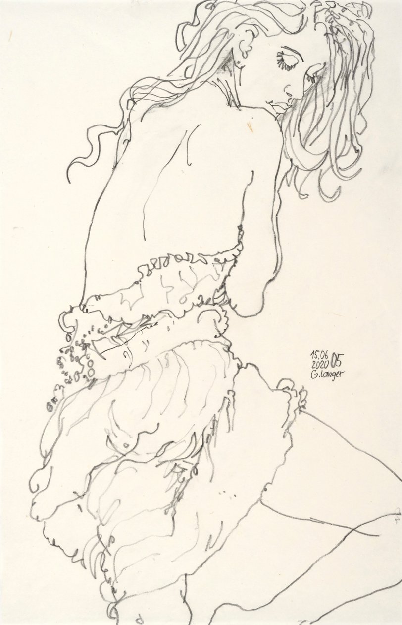 女人的画像，被发现 作者 甘特·兰格
