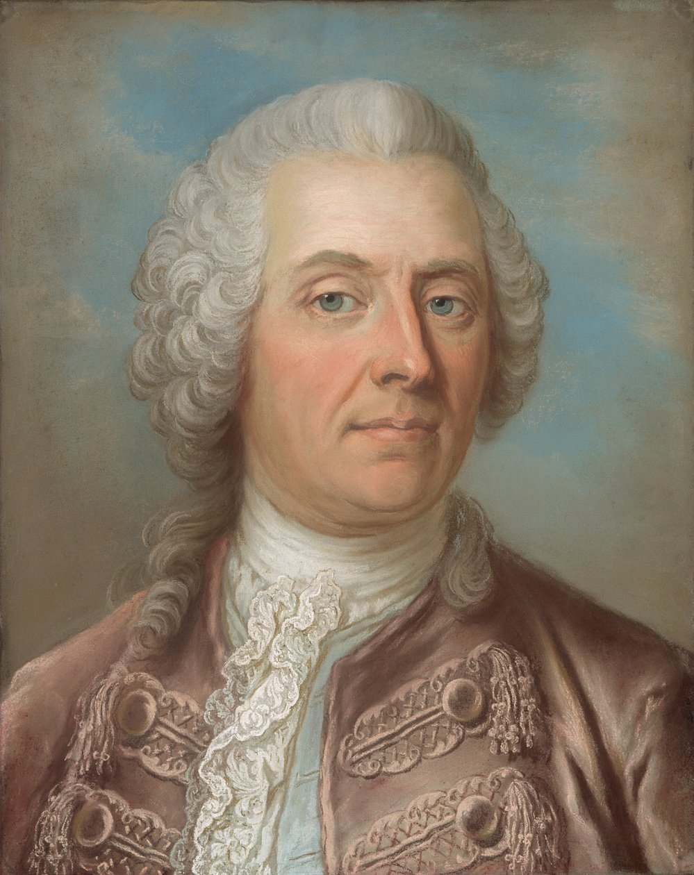 Johan Vilhelm Sprengtporten男爵的肖像1720-1795年。 作者 古斯塔夫·伦德伯格