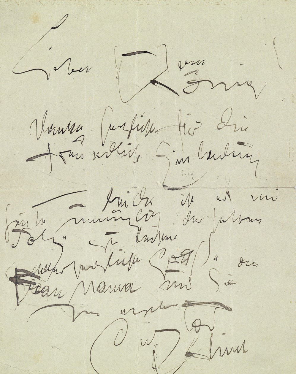 信Gustav Klimt致Ludwig M. King 作者 古斯塔夫·克里姆特