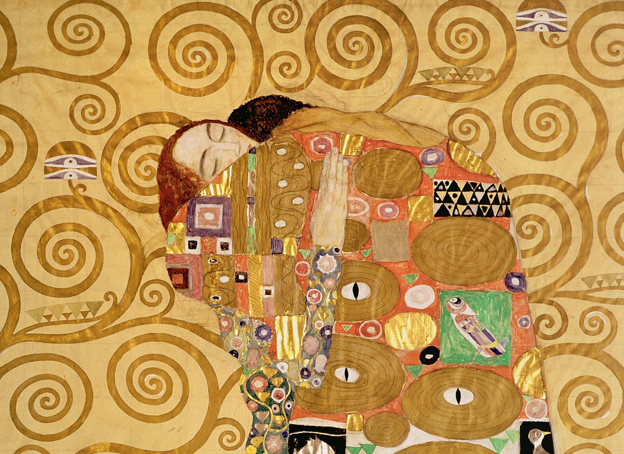 Fulfillment（Stoclet Frieze）c.1905-09（tempera，wc）（细节65884） 作者 古斯塔夫·克里姆特