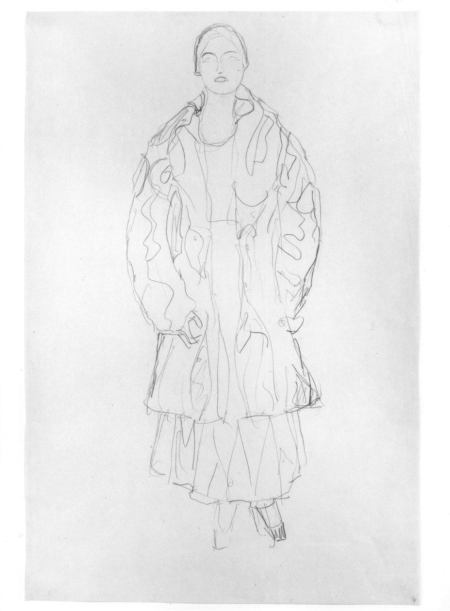 有外套的常设妇女，1916年 作者 古斯塔夫·克里姆特