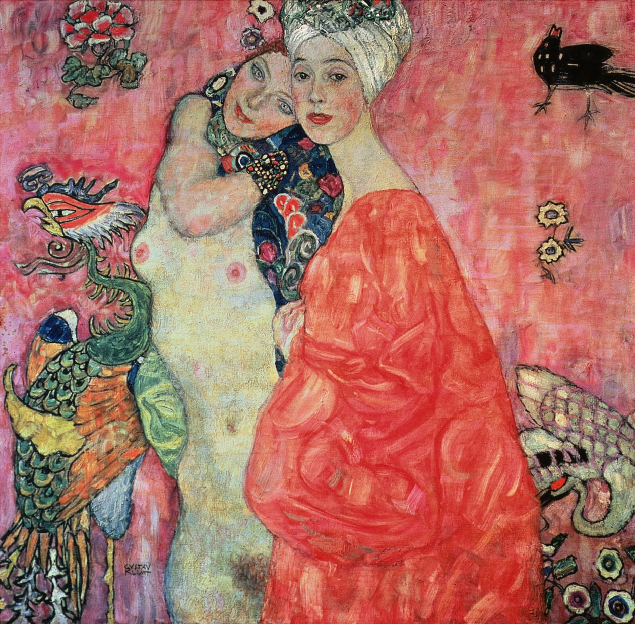 The Girlfriends，1916-17（1945年被摧毁） 作者 古斯塔夫·克里姆特