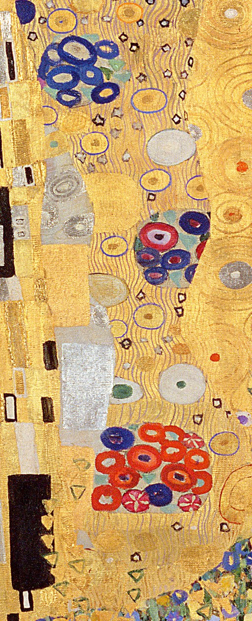 亲吻，1907-08油画布细节601 作者 古斯塔夫·克里姆特
