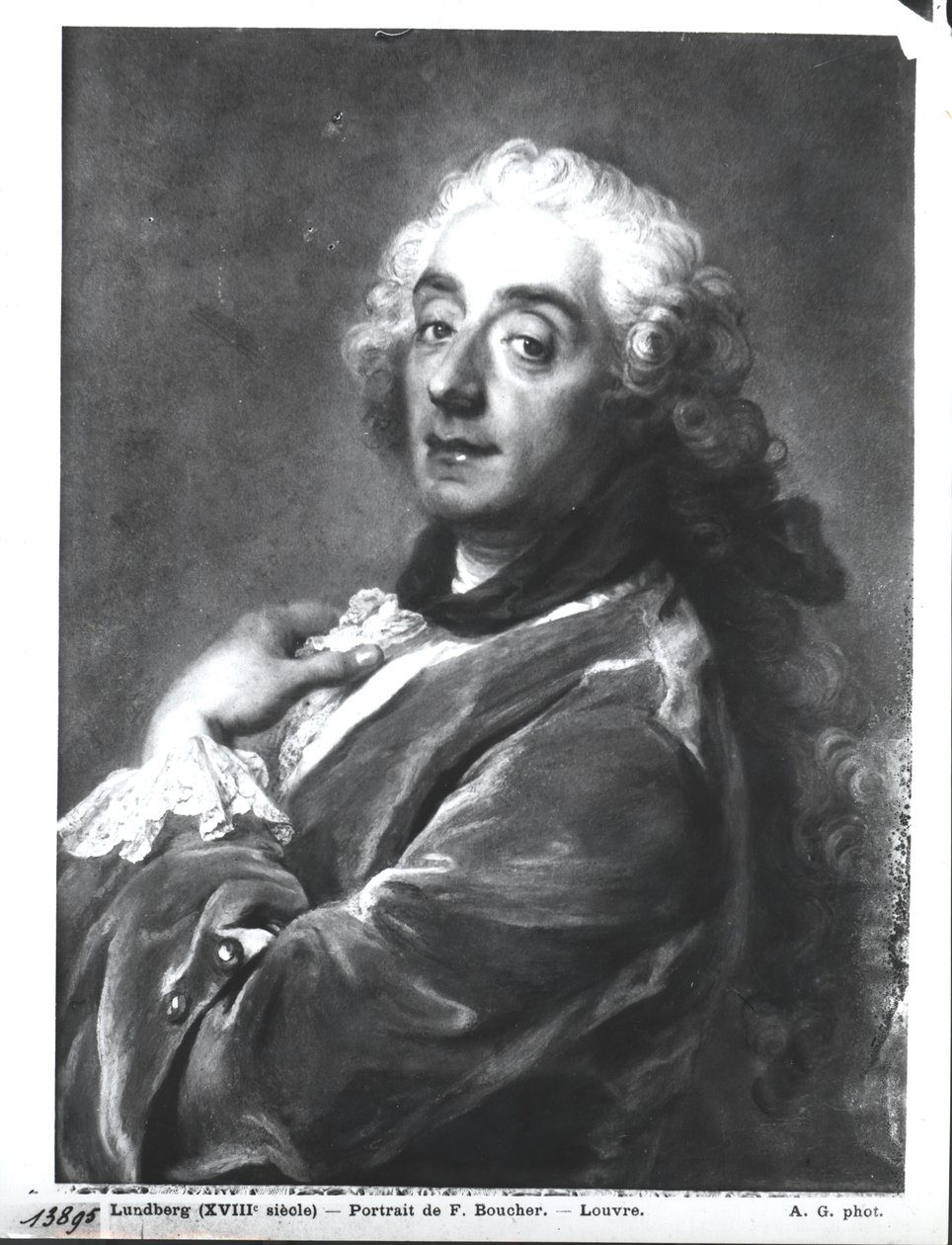 Francois Boucher（1703-70）1741（纸上粉彩）的肖像 作者 古斯塔夫·伦德伯格