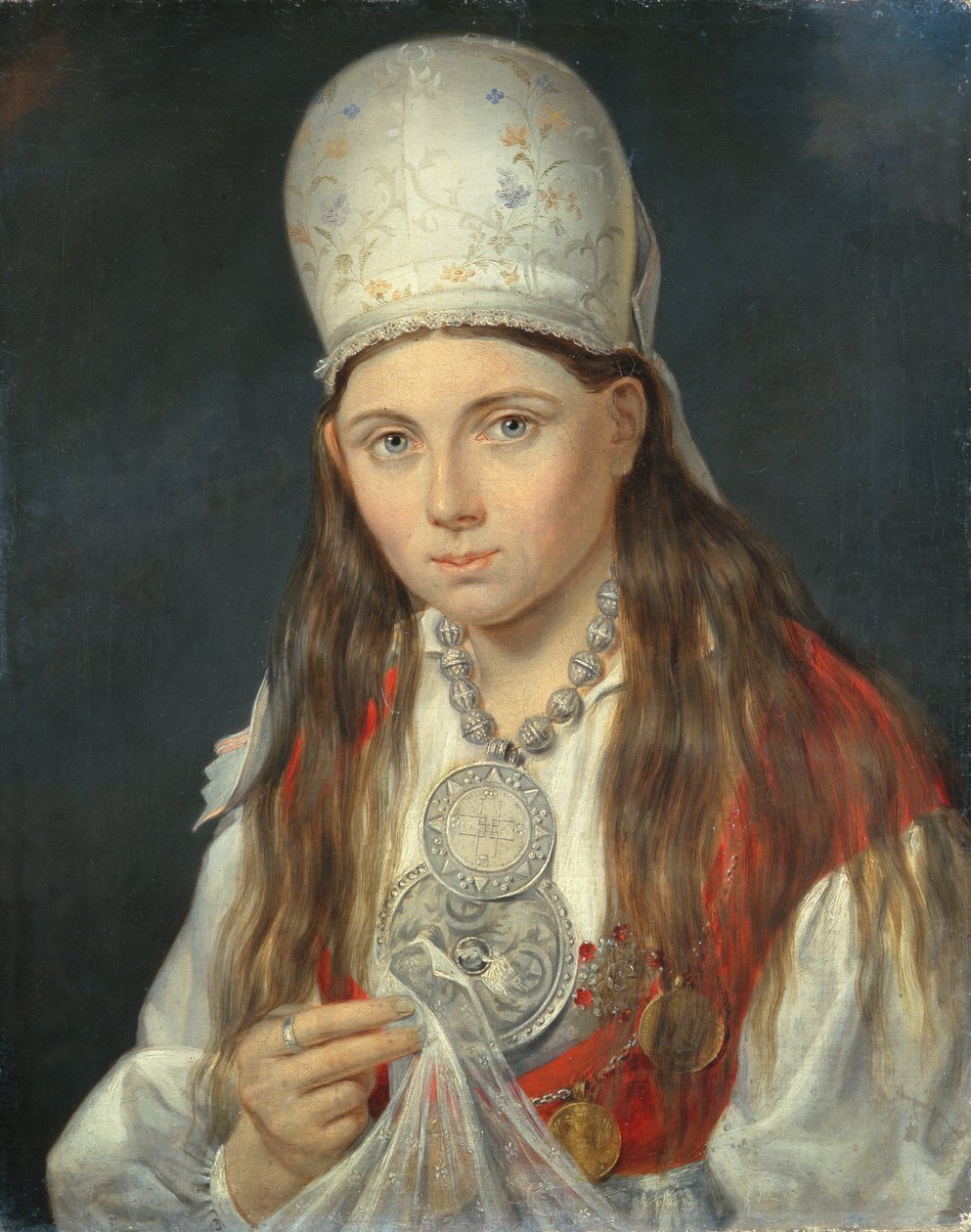 爱沙尼亚女孩，1852年 作者 古斯塔夫·阿道夫·希皮乌斯