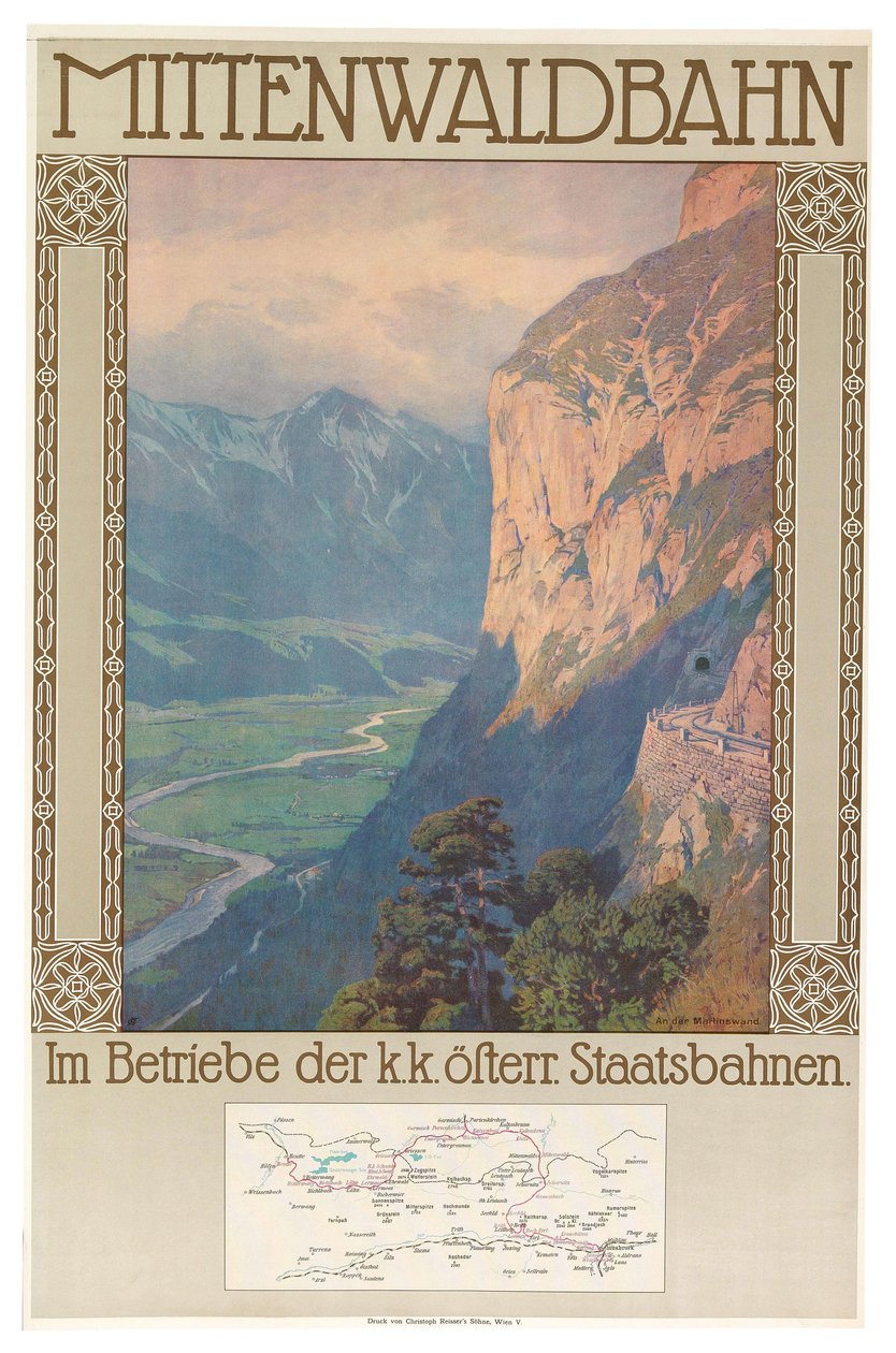 米滕瓦尔德铁路，约1912年。 作者 古斯塔夫·贾恩（Gustav Jahn）
