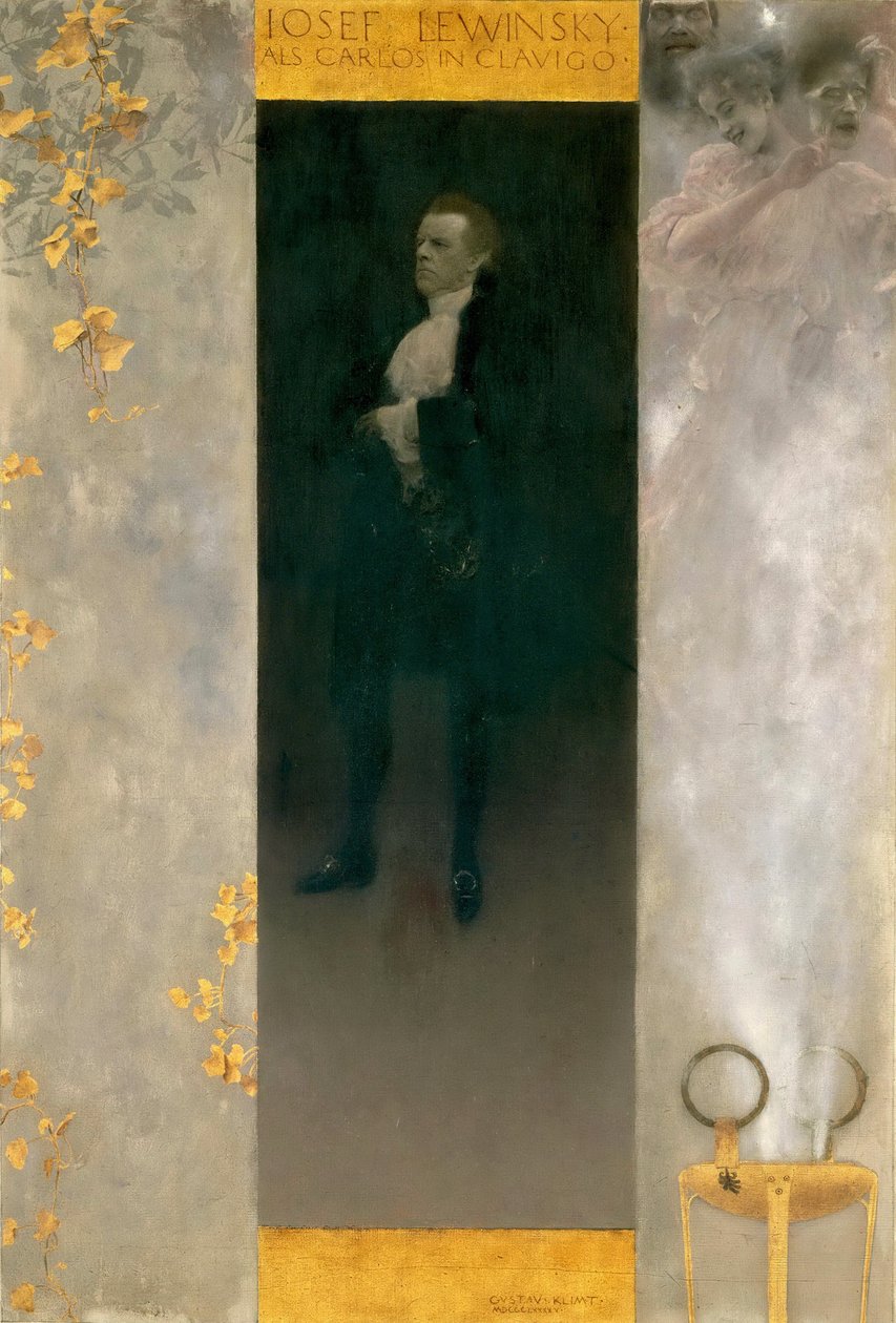 演员约瑟夫·莱温斯基（Josef Lewinsky）饰卡洛斯（Carlos），1895年 作者 古斯塔夫·克里姆特