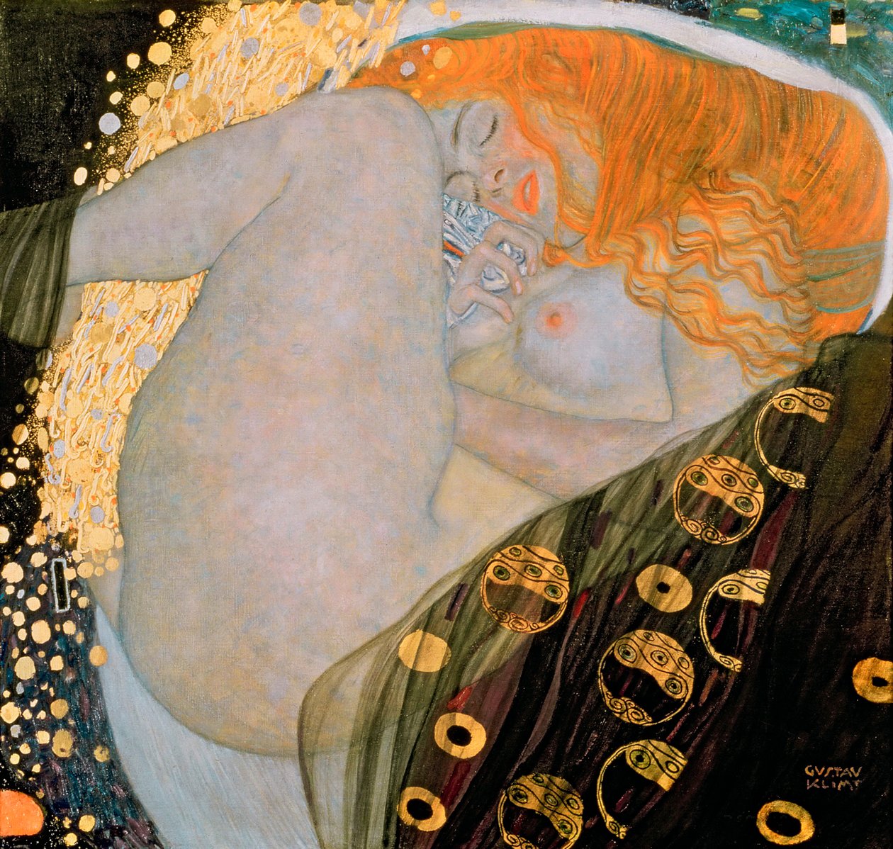 达那（Danae），1907年 作者 古斯塔夫·克里姆特