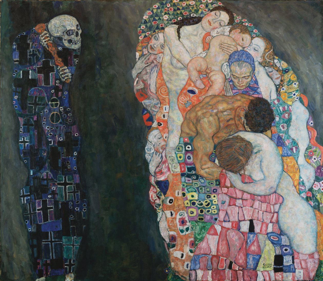 死亡与生命，1910-1915年 作者 古斯塔夫·克里姆特