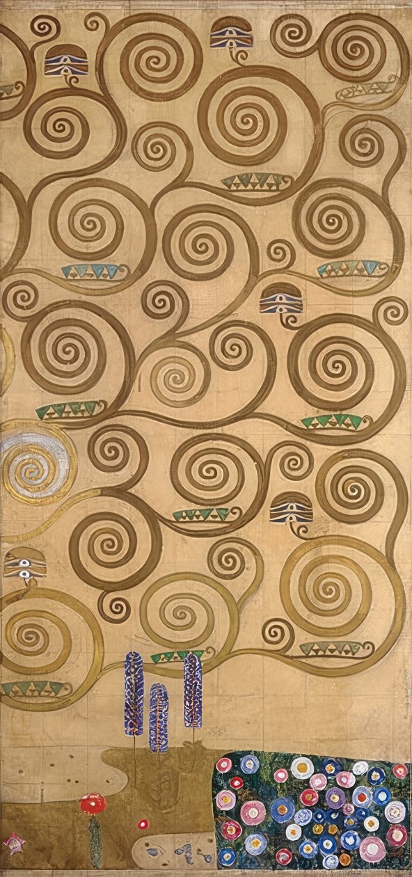 Stoclet饰带的设计。细节。 1905-09 作者 古斯塔夫·克里姆特