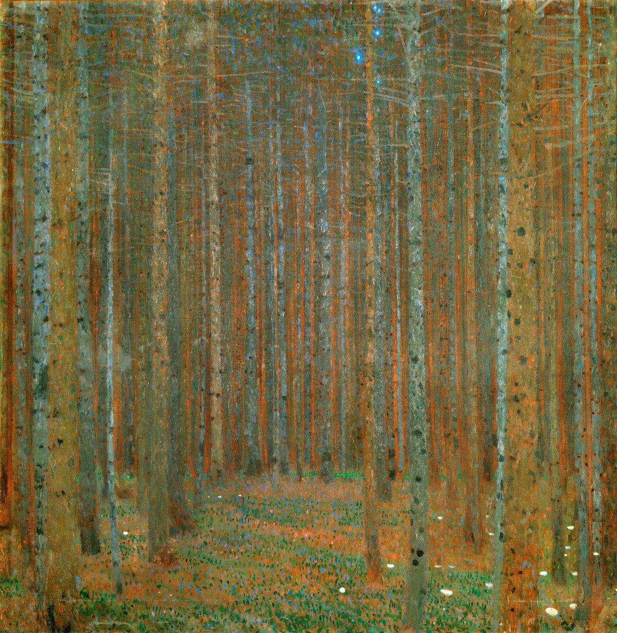 Fir Forest I - Klimt, Gustav (1862-1918) - 1901 - 布面油画 - 90x90 - Kunsthaus Zug, Collection Kamm 作者 古斯塔夫·克里姆特