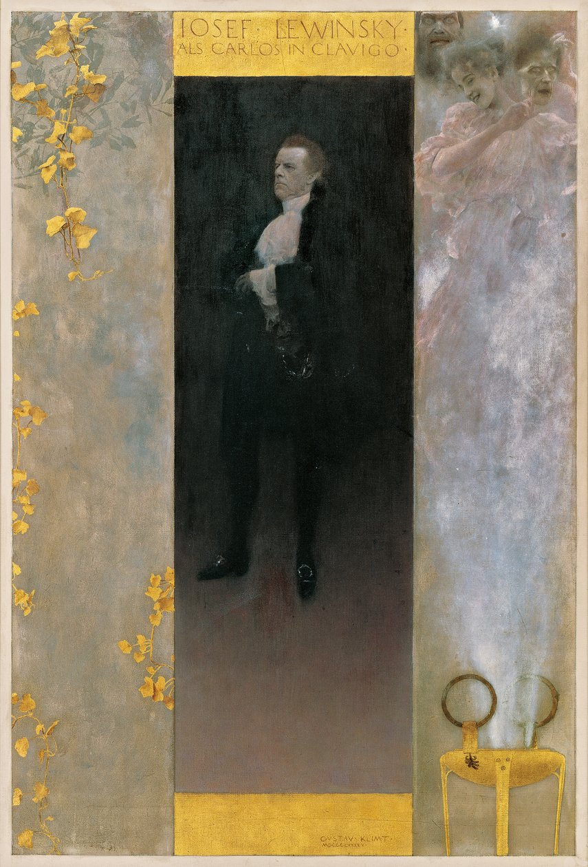 Josef Lewinsky als Carlos in Clavigo 作者 古斯塔夫·克里姆特