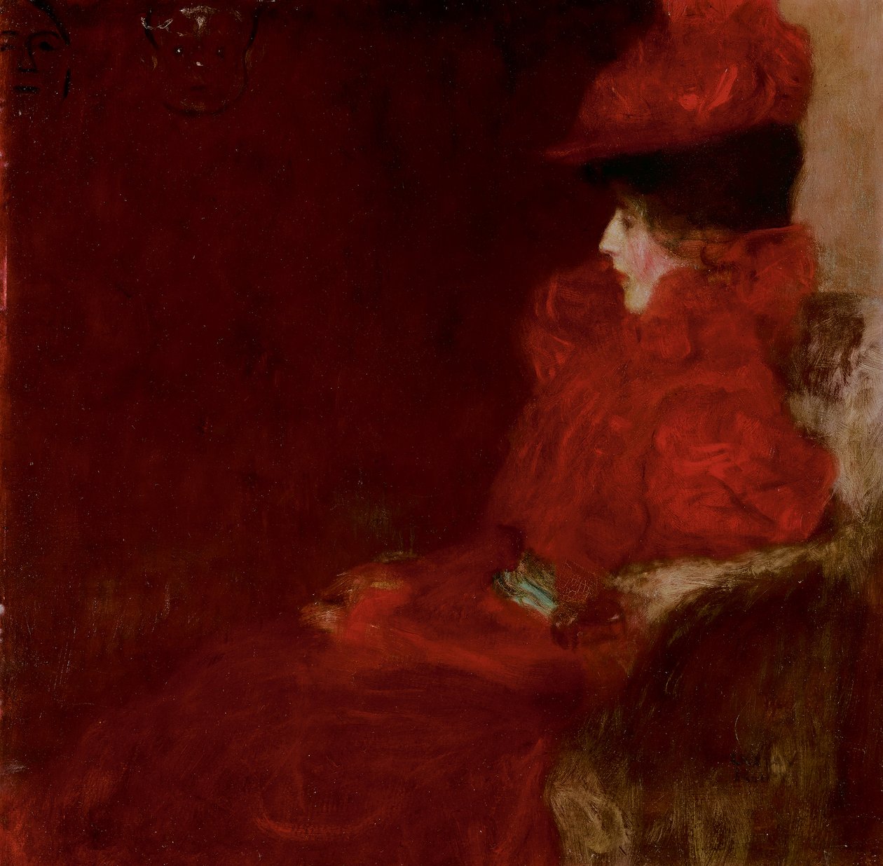 克里姆特 - DAME IM FAUTEUIL（扶手椅上的女人），1897-98 年 作者 古斯塔夫·克里姆特