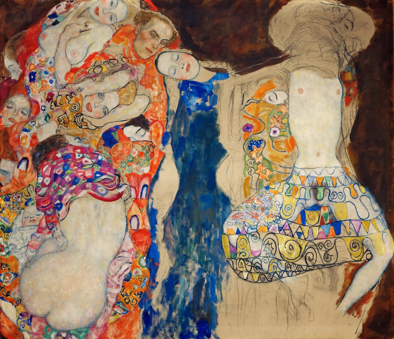 La Mariee - 新娘 - Klimt, Gustav (1862-1918) - 1918 - 布面油画 - 165x191 - Oesterreichische Galerie Belvedere, Vienna 作者 古斯塔夫·克里姆特